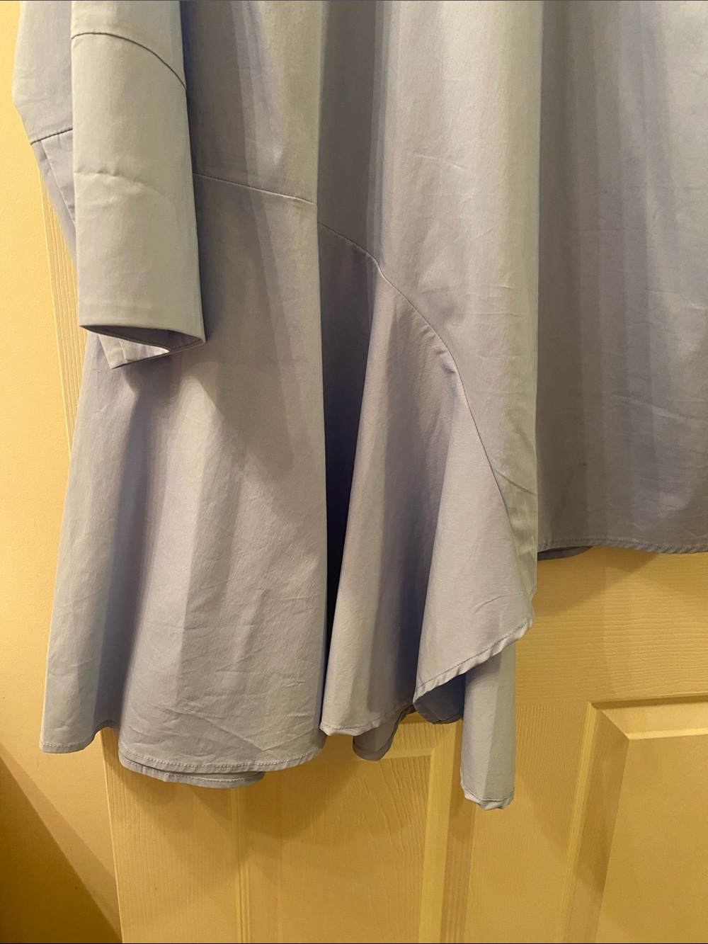 Eloquii Light Blue Asymmetrical Flowy Tunic Top - Picture 2 of 9